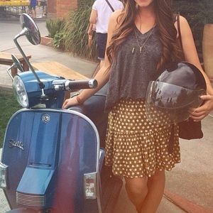 SOLD I Love H81 mustard patterned skirt